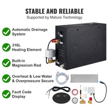 10.5KW Steam Shower Generator Temperature Control, 24H Timer & Auto Drain