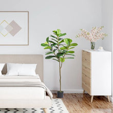 6 ft Artificial Fiddle Leaf Fig Tree Secure PE Materia Anti-Tip Tilt Protection for Home Office Outdoor&Indoor