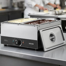 Chocolate Melting Machine 2-Tank 17.6 Lbs 1200W Chocolate Melter Water Bath Heating 86–185°F
