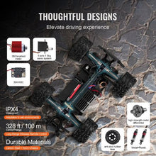 1:18 Scale RC Car 4WD Off-Road Monster Truck 45° Wheelie 36 km/h 2 Batteries for Kids 8+