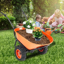 Electric Wheelbarrow 500W – 573 lbs Capacity 7 Cu Ft Garden Dump Cart (2-Wheel)