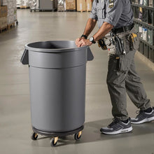 Trash Can Dolly with Lockable Wheels - Fits 20-55 Gallon Containers, 500lbs Capacity
