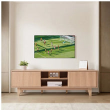 59 In Boho TV Stand with Adjustable Open Shelves & Sliding Door for Living Room Bedroom (Burlywood)