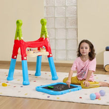 2-in-1 Kids Art Easel Double-Sided Magnetic Whiteboard Chalkboard Rotating