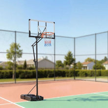 48 inch 5.25 to 10 ft Height Adjustment  Portable Basketball Stand for Kids Teens Adults in Driveways Pools