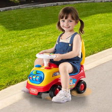 Ride-On Push Car for Toddlers Ages 1–3 – Sit-to-Stand Racer with Music Steering Wheel & Storage for Kids