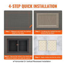 16 x 24 Inch Shower Niche Tile-Ready Double Shelf (Black)