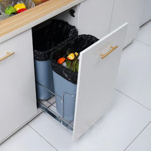35L x2 Pull-Out Trash Bin Heavy Duty Under-Mount Kitchen Garbage & Recycling with Soft Slide & Door Kit