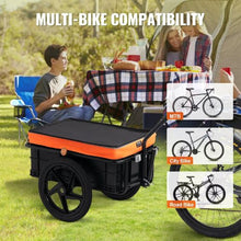 Heavy-Duty Bike Cargo Trailer – 88 lb Capacity Foldable Cart with Waterproof Cover & 16" Wheels