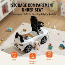 Ride-On Push Car for Toddlers Ages 1–3 – Sit-to-Stand Racer with Music Steering Wheel & Under-Seat Storage