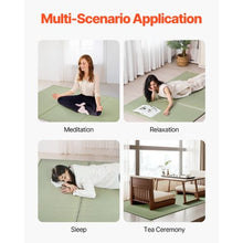 Queen Size Japanese Tatami Mat Foldable Rush Grass Floor Mattress Non-Slip Futon Mat for Yoga & Meditation