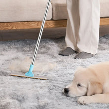 Pet Hair Carpet Rake with Adjustable Handle - Reusable Lint Remover for Rugs Furniture & Mats