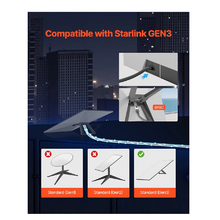 26 AWG Copper Core Compatible with Standard Rectangular V3 VEVOR 150FT Starlink Gen 3 Extension Cable