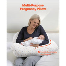 Adjustable Pregnancy Body Pillow for Back & Belly Support – Removable Cover