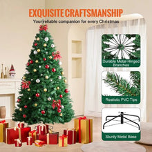 Prelit Flocked Artificial Christmas Tree Xmas for Home Party Office Decoration (7.5FT)