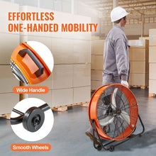 24 Inch Industrial Drum Fan - 8,600 CFM High Velocity 3-Speed Floor Fan with 360° Tilt & 0-2H Timer