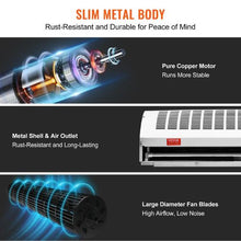 42" Commercial Indoor Air Curtain 1350CFM 2 Speeds, Wall-Mounted Heavy Duty Limit Switch Easy-Install 110V Unheated