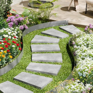 39 x 3 Inch Dark Gray Rust-Resistant Garden Edging Border Steel Landscape Edging ZY-39X3-5Grey (Pack of 5)