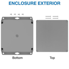 Top Gray Bottom Gray Enclosures 2.80 in / 70 mm Boxes And Cases RBF66P06G28G