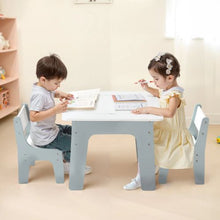 4-in-1 Kids Activity Table with 2 Chairs Double-Sided Play Table Storage for kids