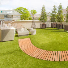 Brown Arc Roll Out Garden Walkway Curved Wooden Rust-Resistant Steel Wire Garden Pathway