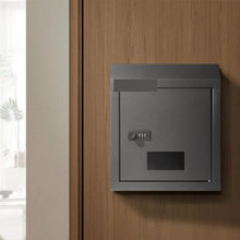 Heavy-Duty Through-Door Mail With Key Drop Box MA074 black