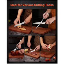 15-Piece High Carbon Stainless Steel Knife Set with Sharpener & Wooden Block