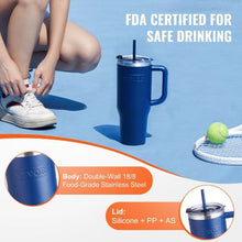 40 oz Double-Wall Insulated Stainless Steel Water Bottle Leakproof Travel Coffee Mug with Lid for Camping & School