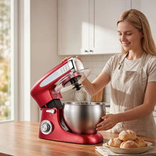 7.4 Qt 500W 6-Speed Tilt-Head Stand Mixer with Stainless Steel Bowl & 3 Attachments