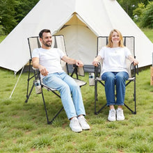 Folding Camping Chair – 3 Position Reclining High Back Chair with Headrest