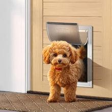 8.27" x 11.93" Aluminum Frame with Lock and Flap System Weatherproof Doggy Door Easy to  for Cat Doggie Kitties