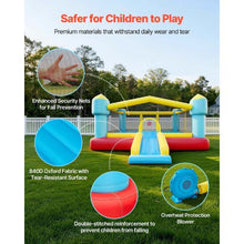 14.7' x 13.8' Inflatable Bounce House with Slide Basketball Hoop & Target Game – Kids 3-8