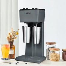 375W Dual Head Milkshake Machine 3-Speed Mixer with 2 x 820ml Stainless Steel Cups for Commercial Use