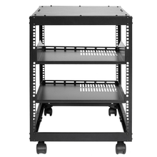 12U Adjustable Depth Open Frame Server Rack with Casters