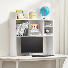 1-Tier Desktop Bookshelf with Anti-Slip Feet Pads (White)