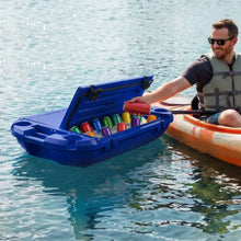 40 QT Floating Cooler with Dry Storage & Tow Rope Floating Ice Chest Deep Blue