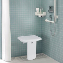 Folding ABS Shower Seat 15.7 x 16.7 in Wall-Mounted 440 LB Capacity