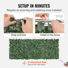 39" x 98" Greenery Ivy Fence with Mesh Backing, Strengthened Joints – Artificial Green Wall Screen No Backcloth JNF012-70