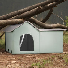 Heated Outdoor Cat House with Adjustable Temperature Foldable Shelter Heated Pad for Winter Green (Large)