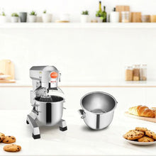 Commercial Food Mixer 20 Qt 750W 3-Speed Mixer Stainless Steel Bowl Dough Hook & Whisk 105/180/408 RPM