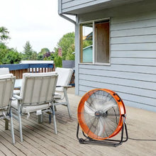 24 Inch Industrial Drum Fan - 8,600 CFM High Velocity 3-Speed Adjustable Floor Fan
