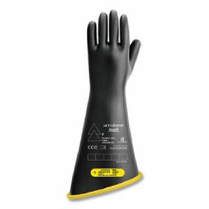 18" Length 10.5Size RIG Electrical Insulating Class 2 Gloves Black 012-RIG218YBCC105