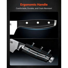 15-Piece High Carbon Stainless Steel Knife Set with Sharpener & Wooden Block