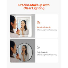 24" x 32" LED Bathroom Mirror with Anti-Fog Frontlit & Backlit Dimmable 3-Color Temperature Wall Mounted