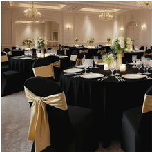 150PCS Stretch Spandex Chair Covers Flat-Front Polyester Slipcovers for Wedding Banquet & Dining Chairs (Black)
