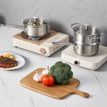 1.5 QT Stainless Steel Saucepan with Steamer for Oven Dishwasher Induction Cooker