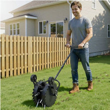 16.6-Inch Rolling Lawn Core Aerator Manual Yard Aerator Anti-Clog Tines Rust-Resistant