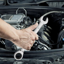 30-Piece Ratcheting Wrench Set SAE & Metric Cr-V Steel with Organizer Rack