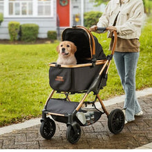 4 Wheels Dog Stroller Rotate Carrier  with Detachable for pet's G10A