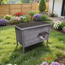 Heated Outdoor Cat House with Insulation PVC Flap Door Heating Pad and Openable Roof 34" x 21" x 27" for 1-3 Cats